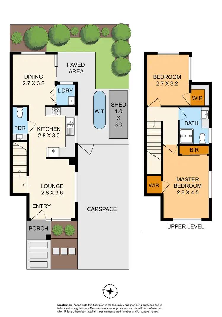 Floorplan of Homely townhouse listing, 108 Scott Street, Dandenong VIC 3175