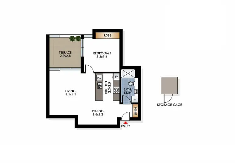 Floorplan of Homely apartment listing, 502/229 Miller St, North Sydney NSW 2060