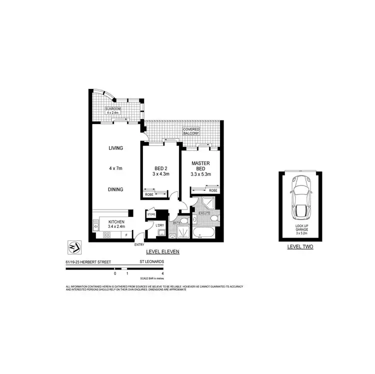 Floorplan of Homely apartment listing, 61/19 Herbert St, St Leonards NSW 2065