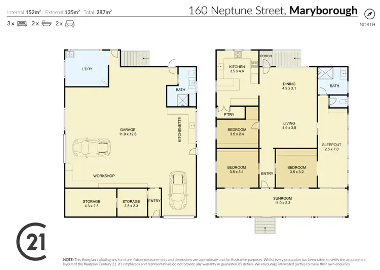Floorplan of Homely house listing, 160 Neptune Street, Maryborough QLD 4650