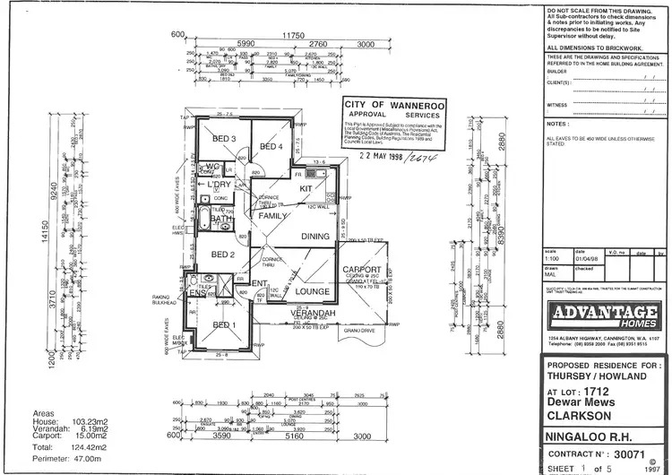 Floorplan of Homely house listing, 19 Dewar Mews, Clarkson WA 6030