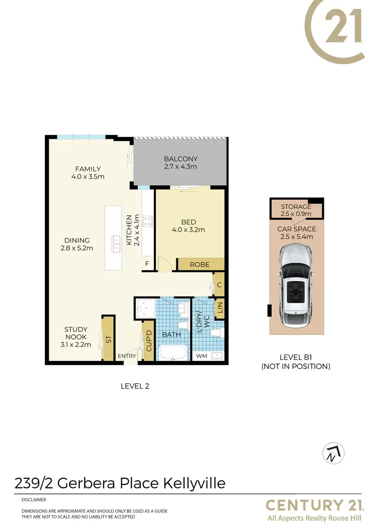 Floorplan of Homely apartment listing, 239/2 Gerbera Place, Kellyville NSW 2155