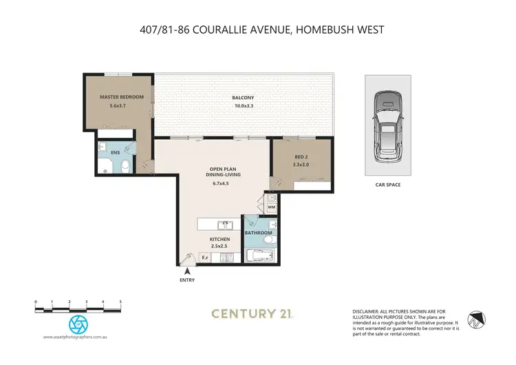 Floorplan of Homely apartment listing, O407/81-86 Courallie Ave, Homebush West NSW 2140