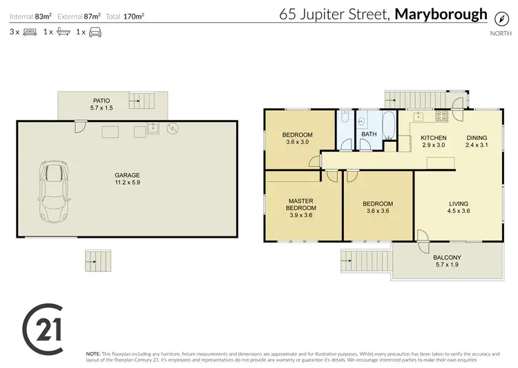 Floorplan of Homely house listing, 65 Jupiter Street, Maryborough QLD 4650