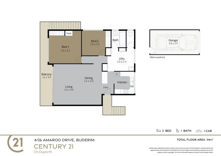 Floorplan of Homely unit listing, 4/26 Amaroo Drive, Buderim QLD 4556
