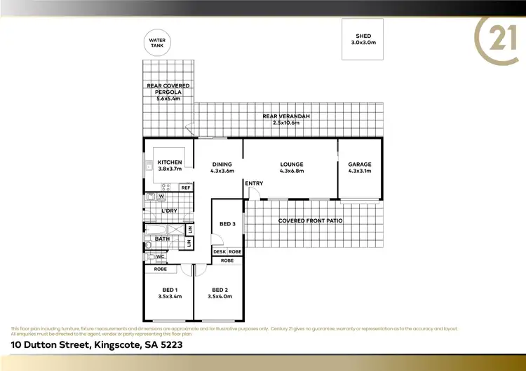 Floorplan of Homely house listing, 10 Dutton Street, Kingscote SA 5223