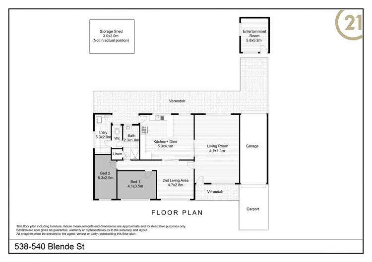 Floorplan of Homely house listing, 538-540 Blende Street, Broken Hill NSW 2880
