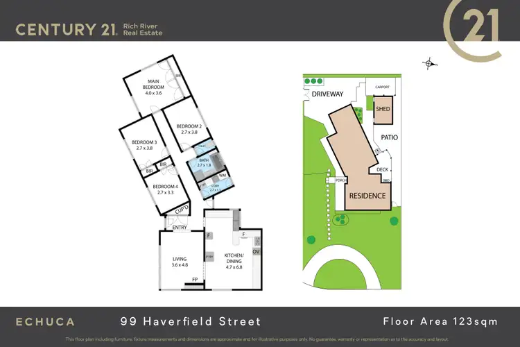 Floorplan of Homely house listing, 99 Haverfield Street, Echuca VIC 3564