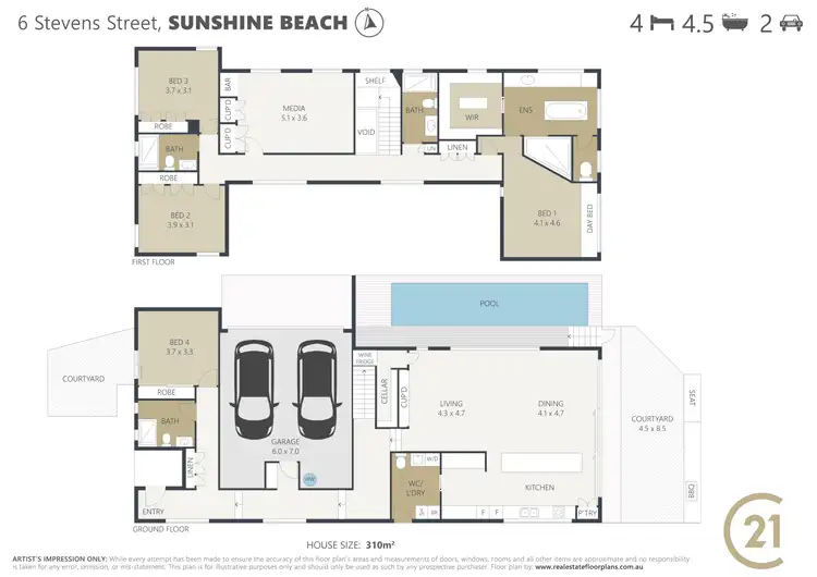 Floorplan of Homely house listing, 6 Stevens Street, Sunshine Beach QLD 4567