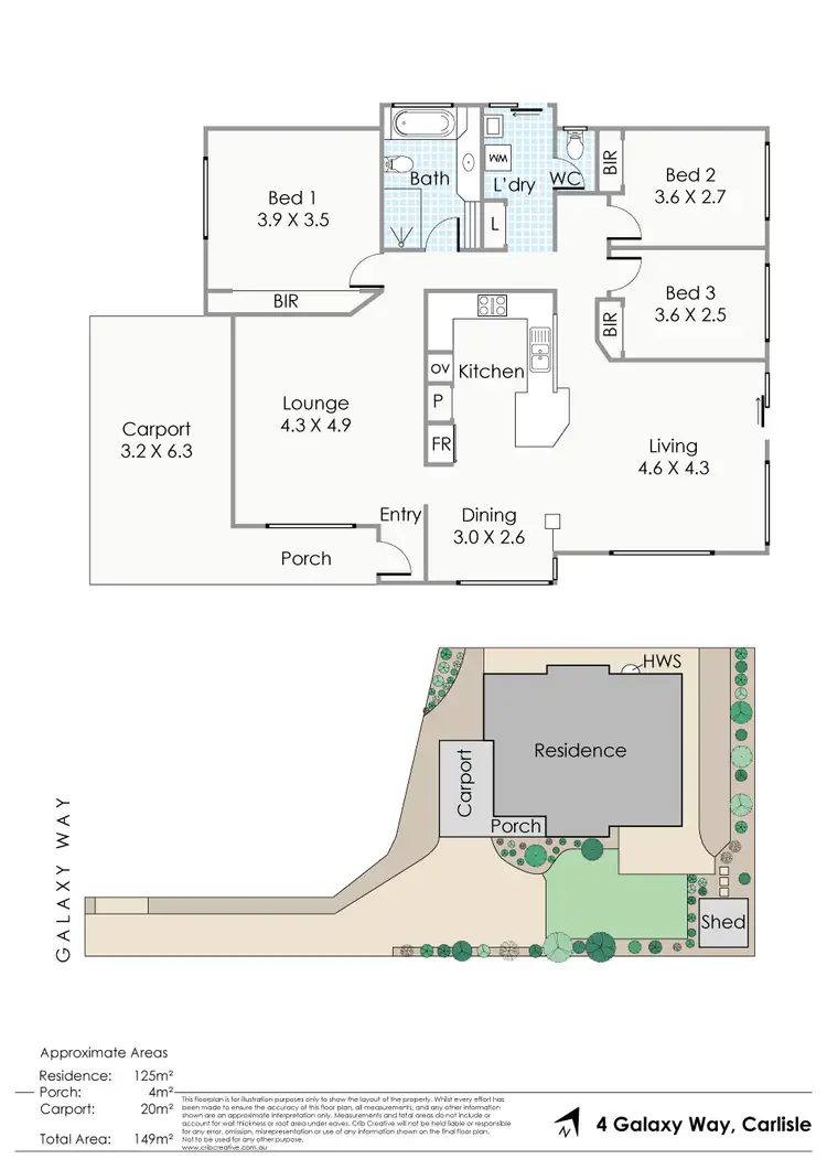 Floorplan of Homely house listing, 4 Galaxy Way, Carlisle WA 6101