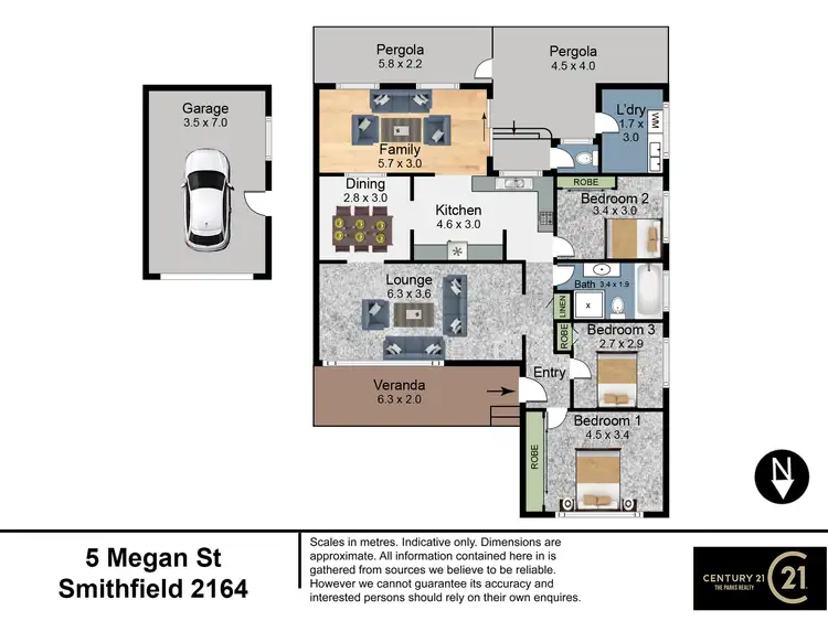 Floorplan of Homely house listing, 5 Megan Avenue, Smithfield NSW 2164