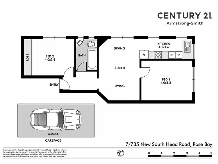 Floorplan of Homely apartment listing, 7/735 New South Head Road, Rose Bay NSW 2029