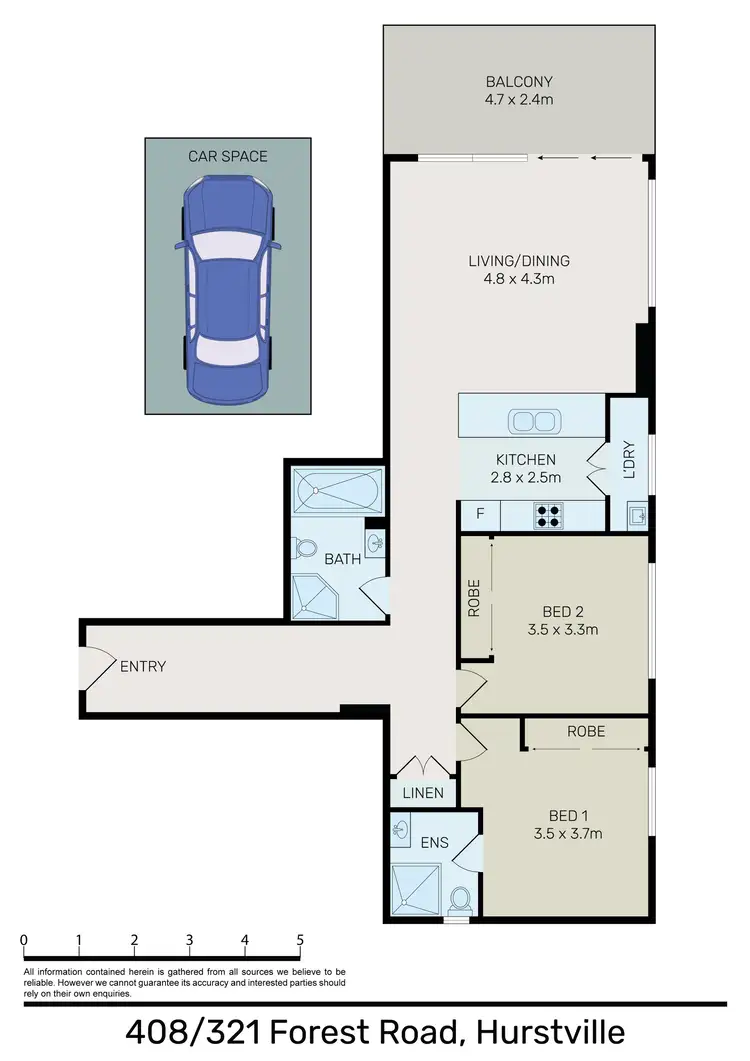 Floorplan of Homely apartment listing, 408/321 Forest Road, Hurstville NSW 2220