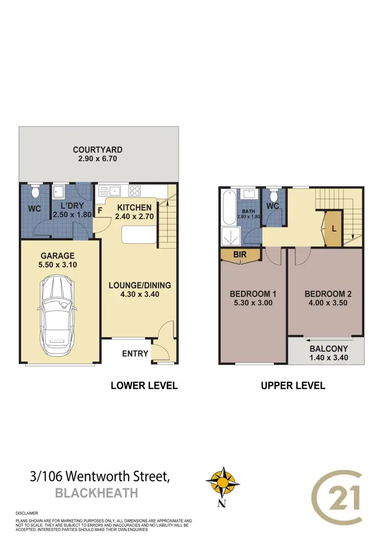 Floorplan of Homely townhouse listing, 3/106 Wentworth Street, Blackheath NSW 2785