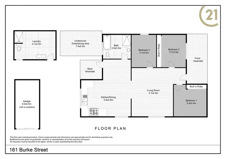 Floorplan of Homely house listing, 161 Burke Street, Broken Hill NSW 2880