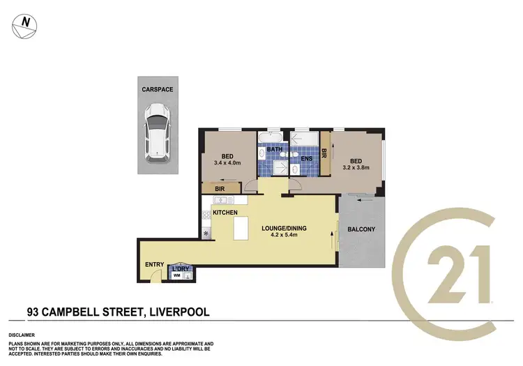 Floorplan of Homely unit listing, 16/93-95 Campbell Street, Liverpool NSW 2170
