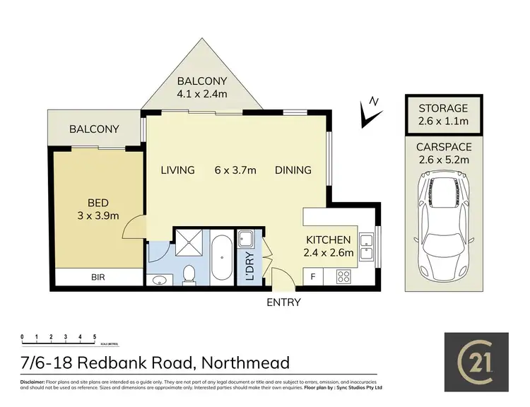 Floorplan of Homely apartment listing, 7/6-18 Redbank Road, Northmead NSW 2152