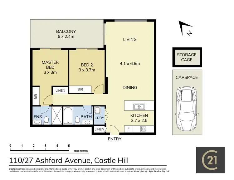 Floorplan of Homely apartment listing, 110/27 Ashford Avenue, Castle Hill NSW 2154