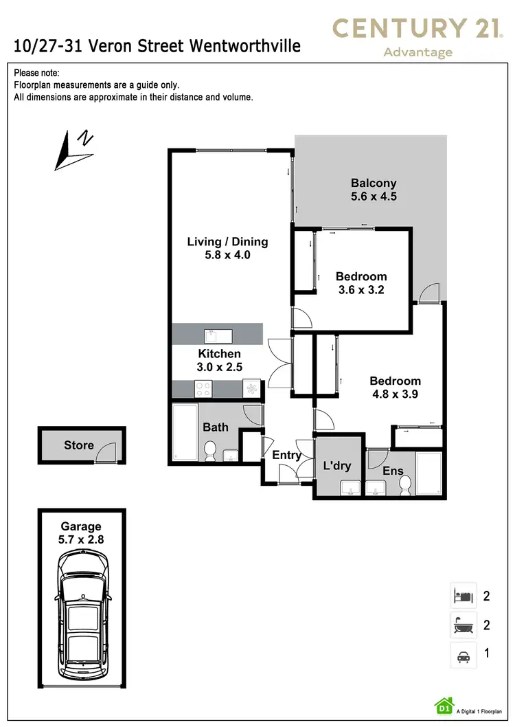 Floorplan of Homely apartment listing, 10/27-31 Veron Street, Wentworthville NSW 2145