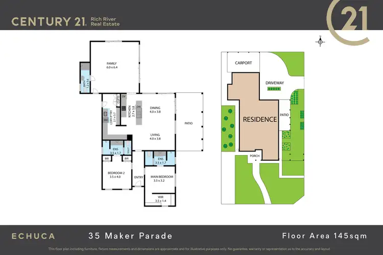 Floorplan of Homely house listing, 35 Maker Parade, Echuca VIC 3564