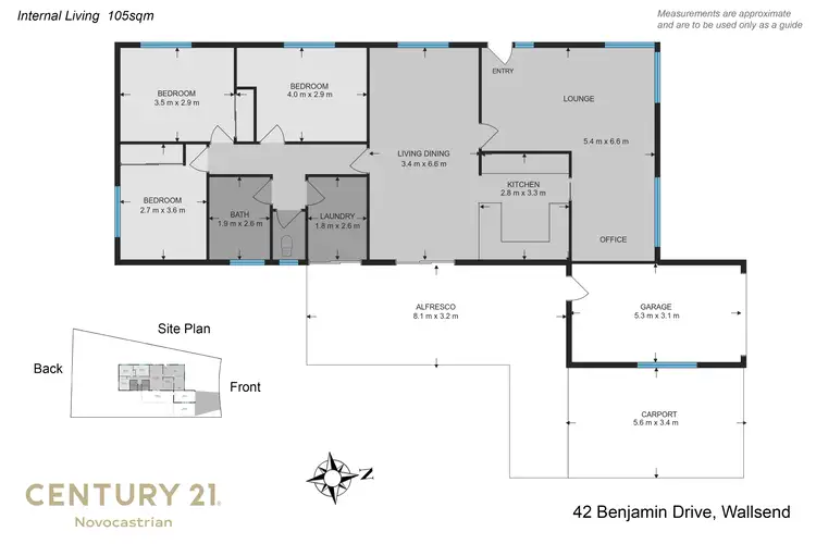 Floorplan of Homely house listing, 42 Benjamin Drive, Wallsend NSW 2287