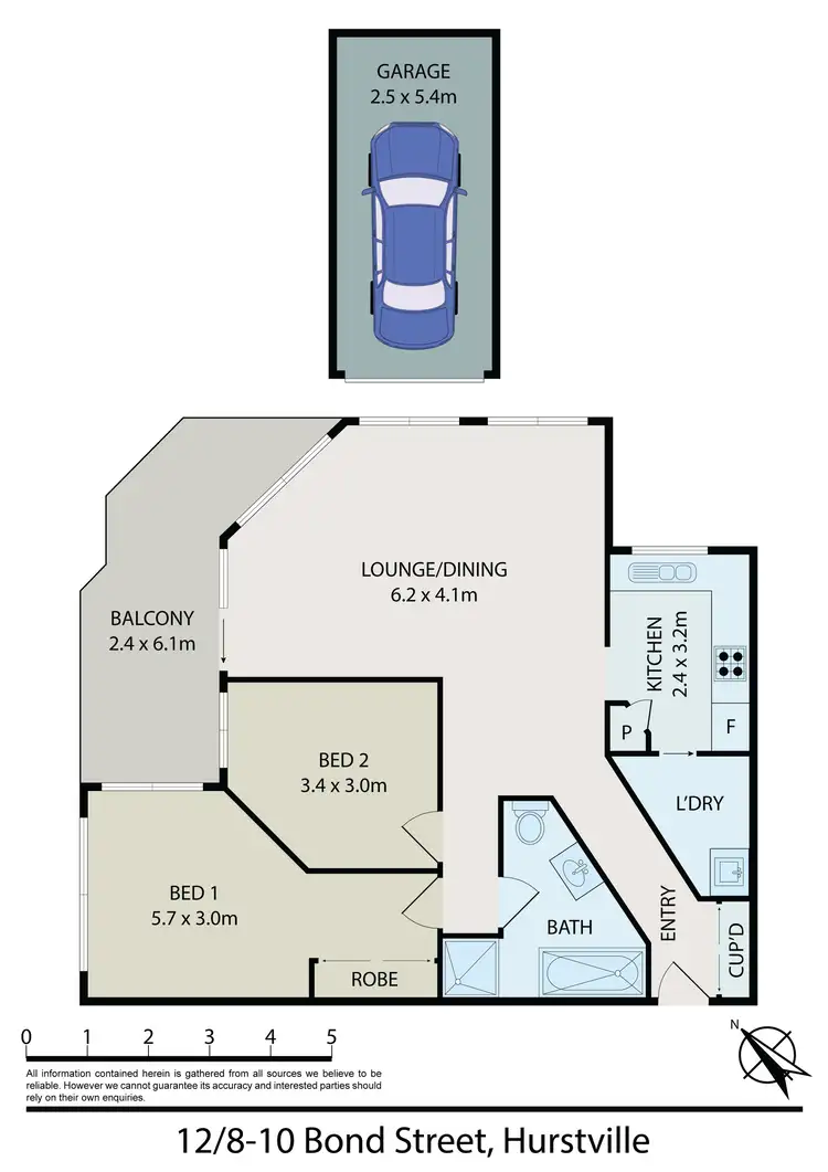 Floorplan of Homely apartment listing, 12/8-12 Bond Street, Hurstville NSW 2220