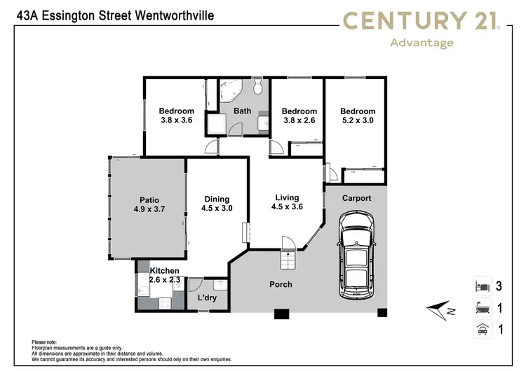 Floorplan of Homely house listing, 43A Essington Street, Wentworthville NSW 2145