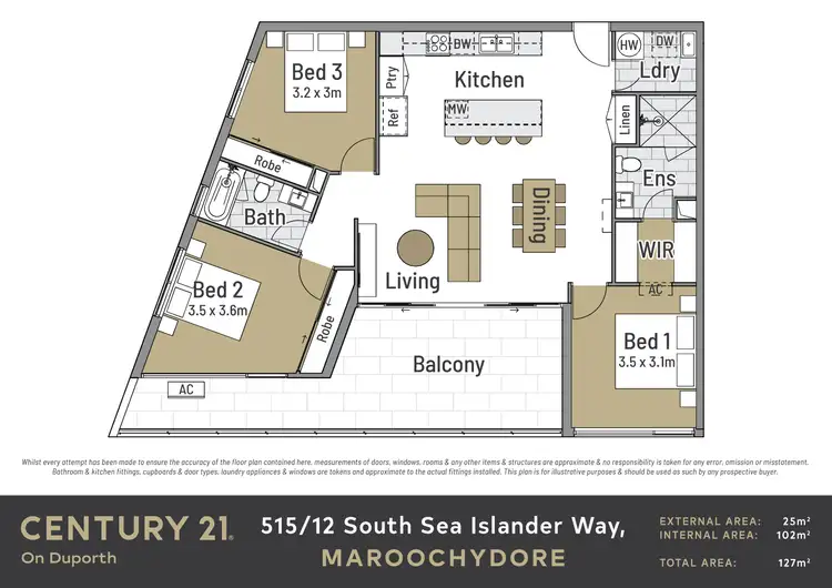 Floorplan of Homely unit listing, 515/12 South Sea Islander Way, Maroochydore QLD 4558