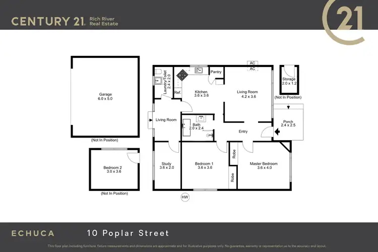Floorplan of Homely house listing, 10 Poplar Street, Echuca VIC 3564