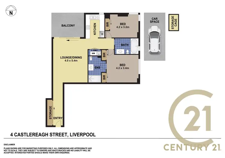 Floorplan of Homely unit listing, 30/4-6 Castlereagh Street, Liverpool NSW 2170