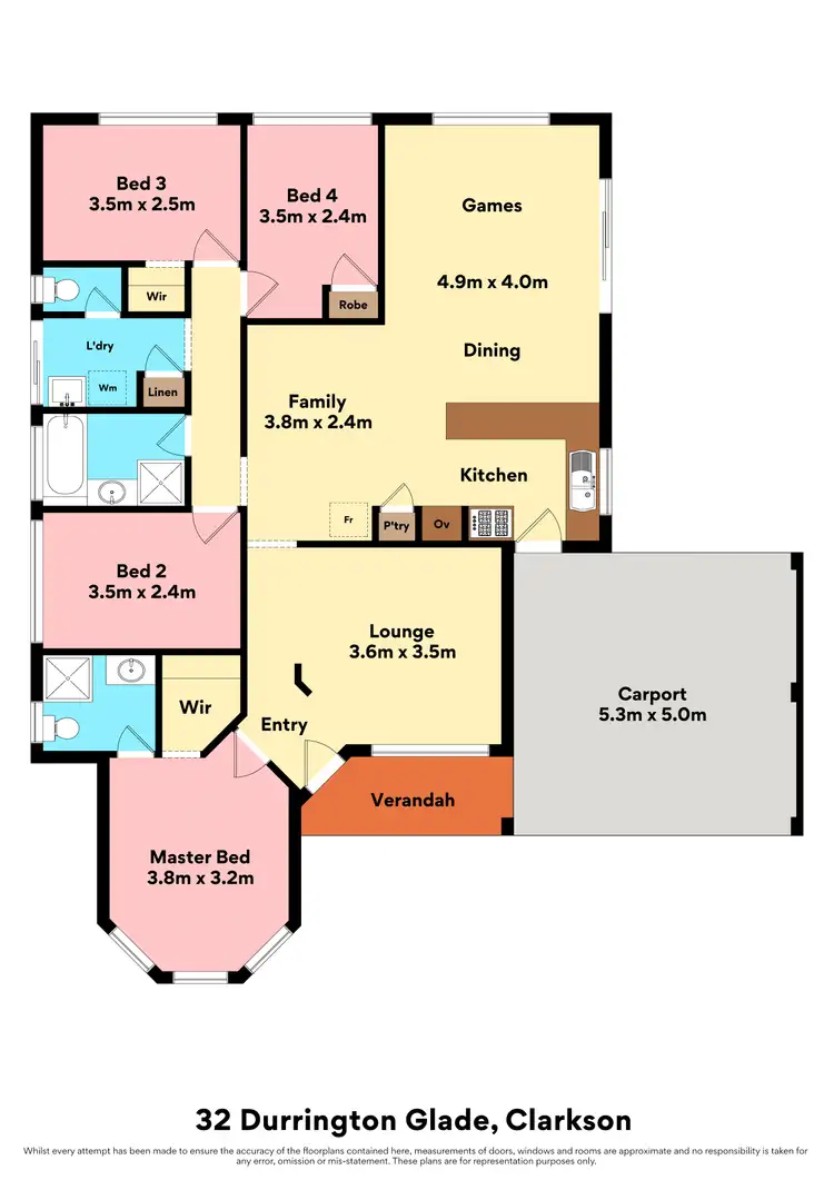 Floorplan of Homely house listing, 32 Durrington Glade, Clarkson WA 6030