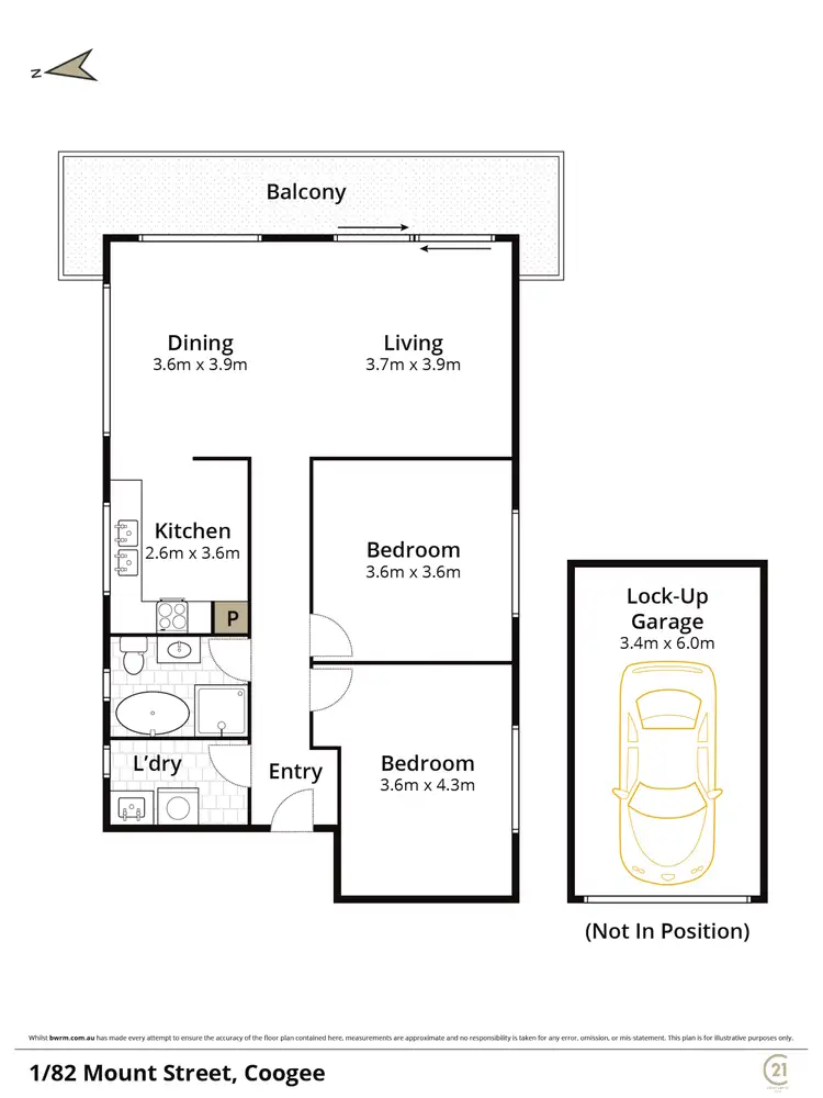 Floorplan of Homely apartment listing, 1/82 Mount Street, Coogee NSW 2034