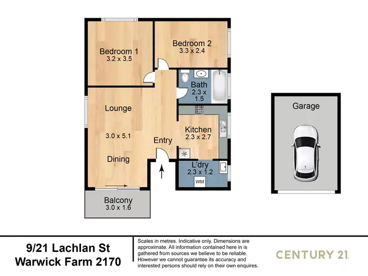 Floorplan of Homely unit listing, 9/21 Lachlan Street, Warwick Farm NSW 2170