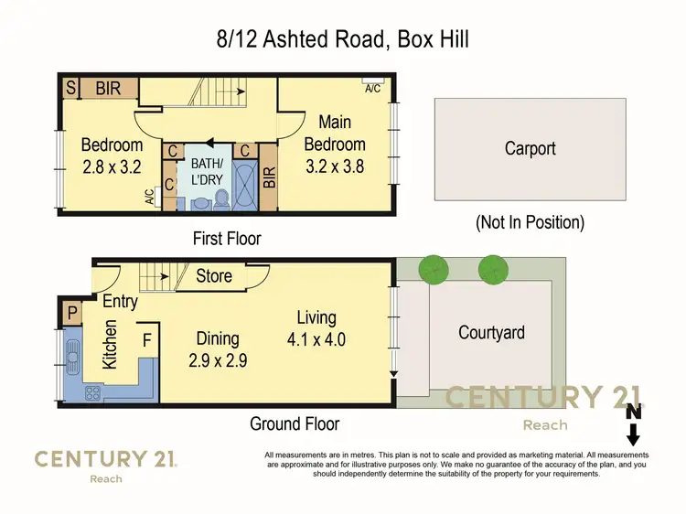 Floorplan of Homely townhouse listing, 8/12 Ashted Road, Box Hill VIC 3128