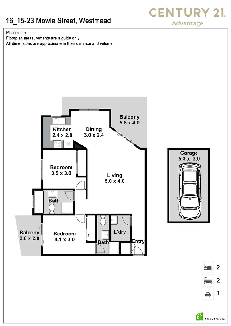 Floorplan of Homely unit listing, 16/15-23 Mowle Street, Westmead NSW 2145