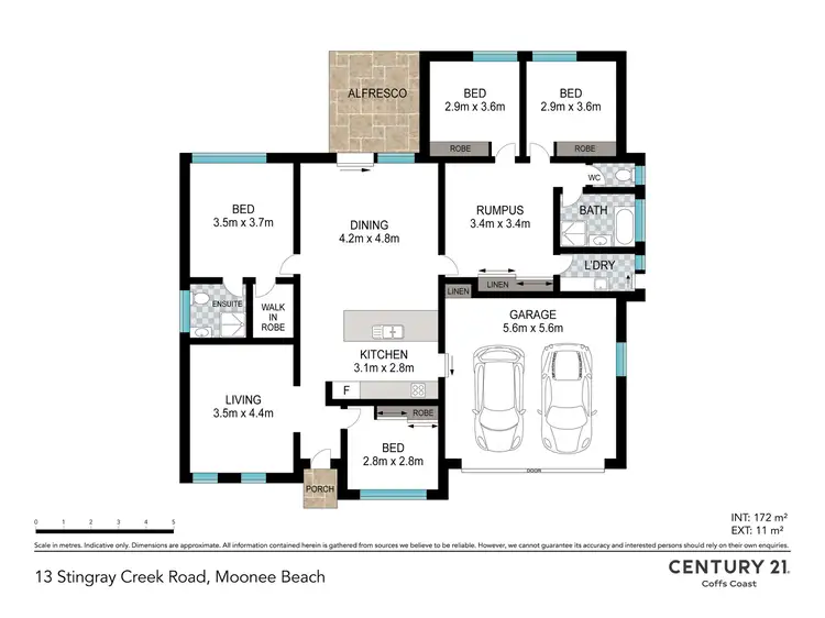 Floorplan of Homely house listing, 13 Stingray Creek Road, Moonee Beach NSW 2450