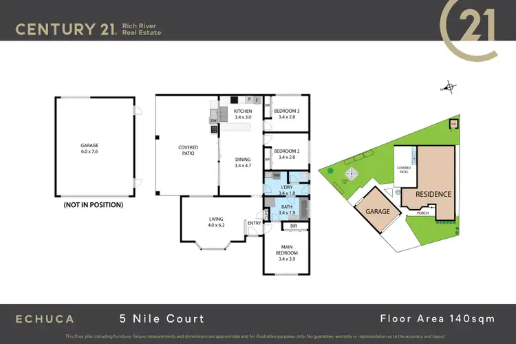 Floorplan of Homely house listing, 5 Nile Court, Echuca VIC 3564