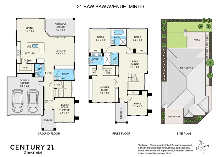 Floorplan of Homely house listing, 21 Baw Baw Avenue, Minto NSW 2566