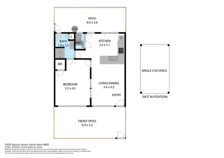 Floorplan of Homely unit listing, 1/300 STANLEY STREET, North Ward QLD 4810