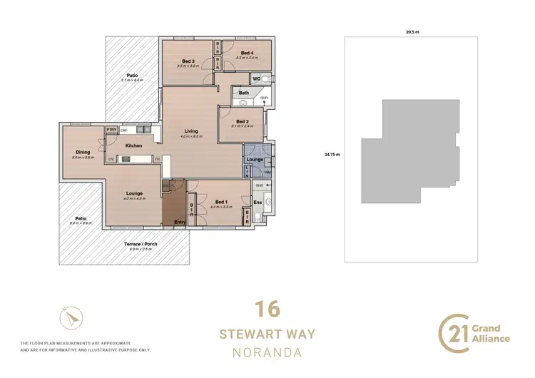 Floorplan of Homely house listing, 16 Stewart Way, Noranda WA 6062