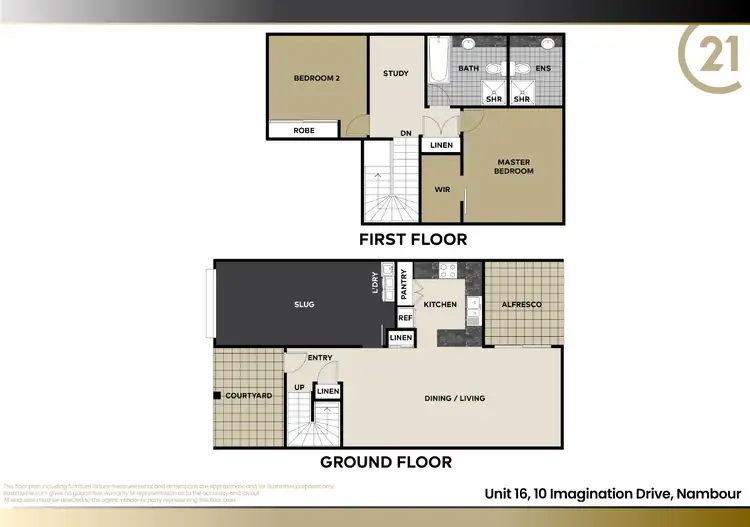 Floorplan of Homely townhouse listing, 16/10 Imagination Drive, Nambour QLD 4560