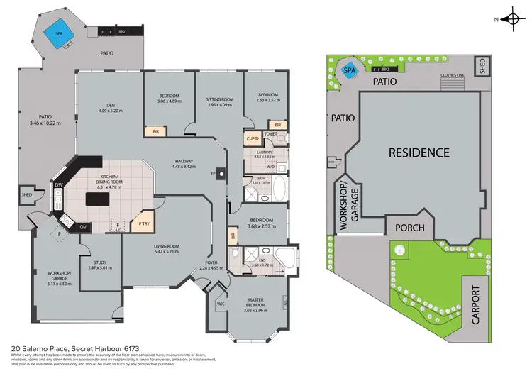 Floorplan of Homely house listing, 20 Salerno Place, Secret Harbour WA 6173
