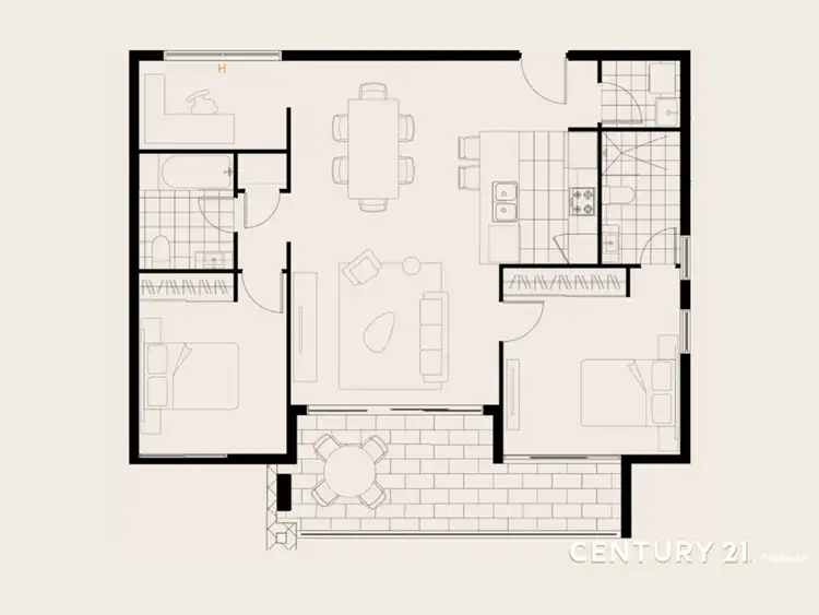 Floorplan of Homely apartment listing, C301/76 Lakeside Parade, Jordan Springs NSW 2747
