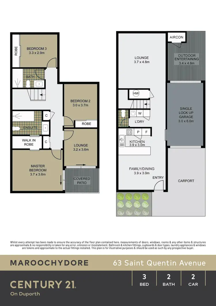 Floorplan of Homely townhouse listing, 63 St Quentin Avenue, Maroochydore QLD 4558
