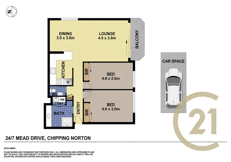 Floorplan of Homely apartment listing, 24/7 Mead Drive, Chipping Norton NSW 2170