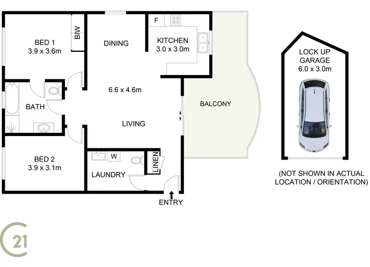 Floorplan of Homely apartment listing, 14/8 Catherine Street, Rockdale NSW 2216