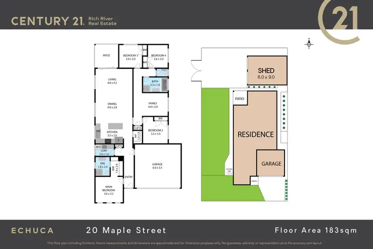 Floorplan of Homely house listing, 20 Maple Street, Echuca VIC 3564