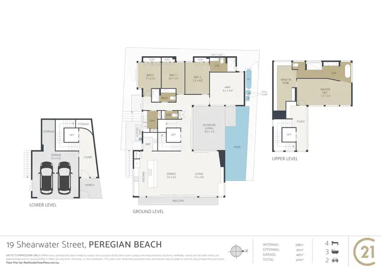Floorplan of Homely house listing, 19 Shearwater Street, Peregian Beach QLD 4573