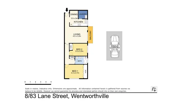 Floorplan of Homely unit listing, 8/83 Lane Street, Wentworthville NSW 2145