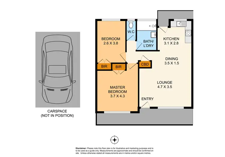 Floorplan of Homely unit listing, 7/1 Carroll Avenue, Dandenong VIC 3175